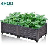 Brown planting box European family balcony vegetable pot large plastic flower pot one meter vegetable garden